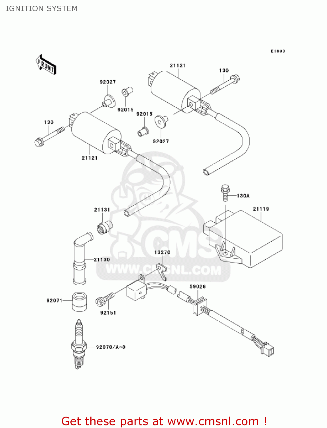 IGNITION SYSTEM EN500C8 VULCAN500LTD 2003 USA CALIFORNIA CANADA