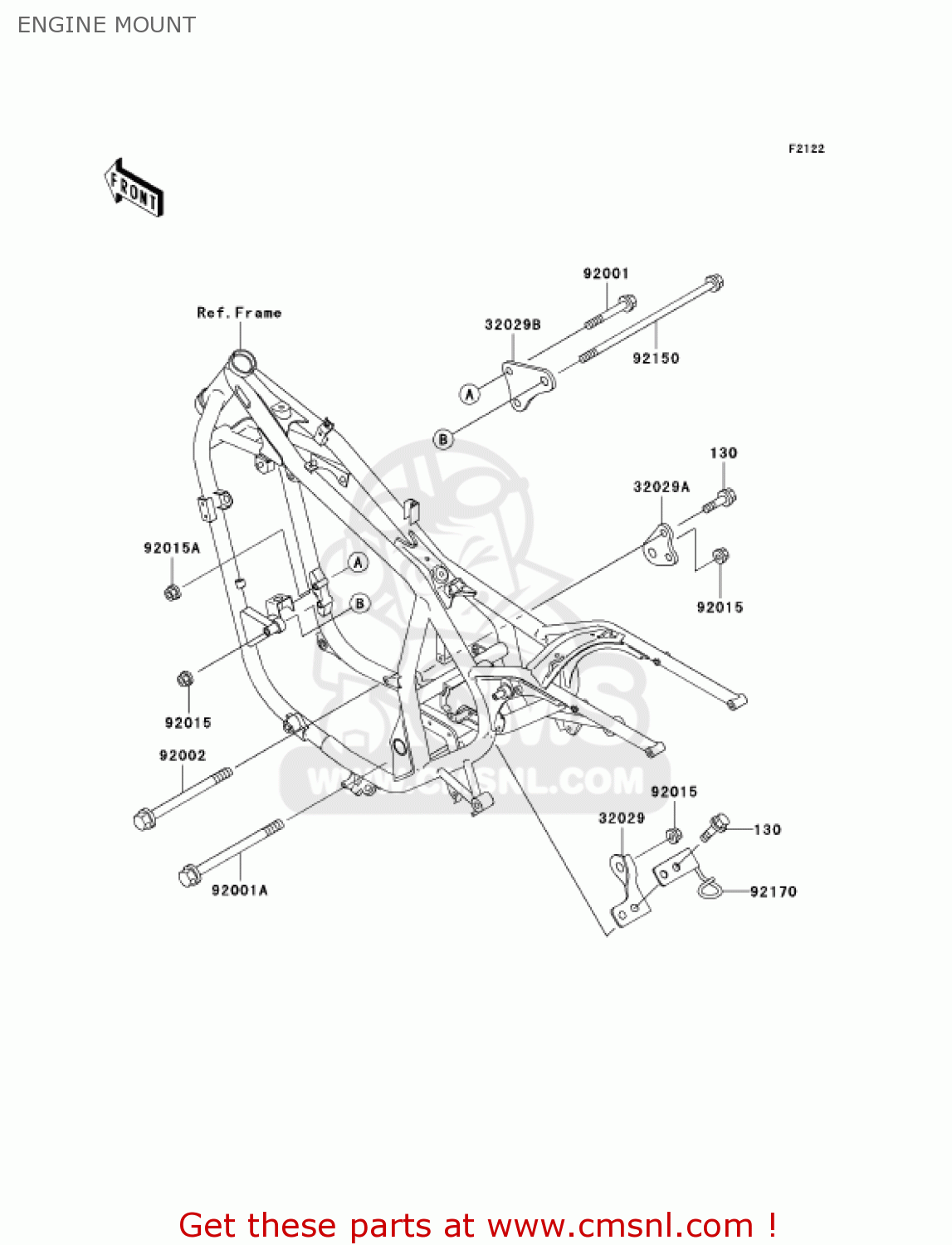 ENGINE MOUNT EN500C8 VULCAN500LTD 2003 USA CALIFORNIA CANADA