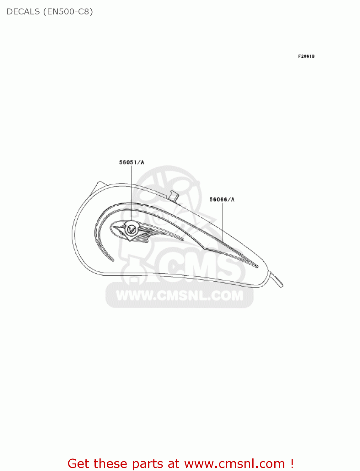 DECALS (EN500-C8) EN500C8 VULCAN500LTD 2003 USA CALIFORNIA CANADA