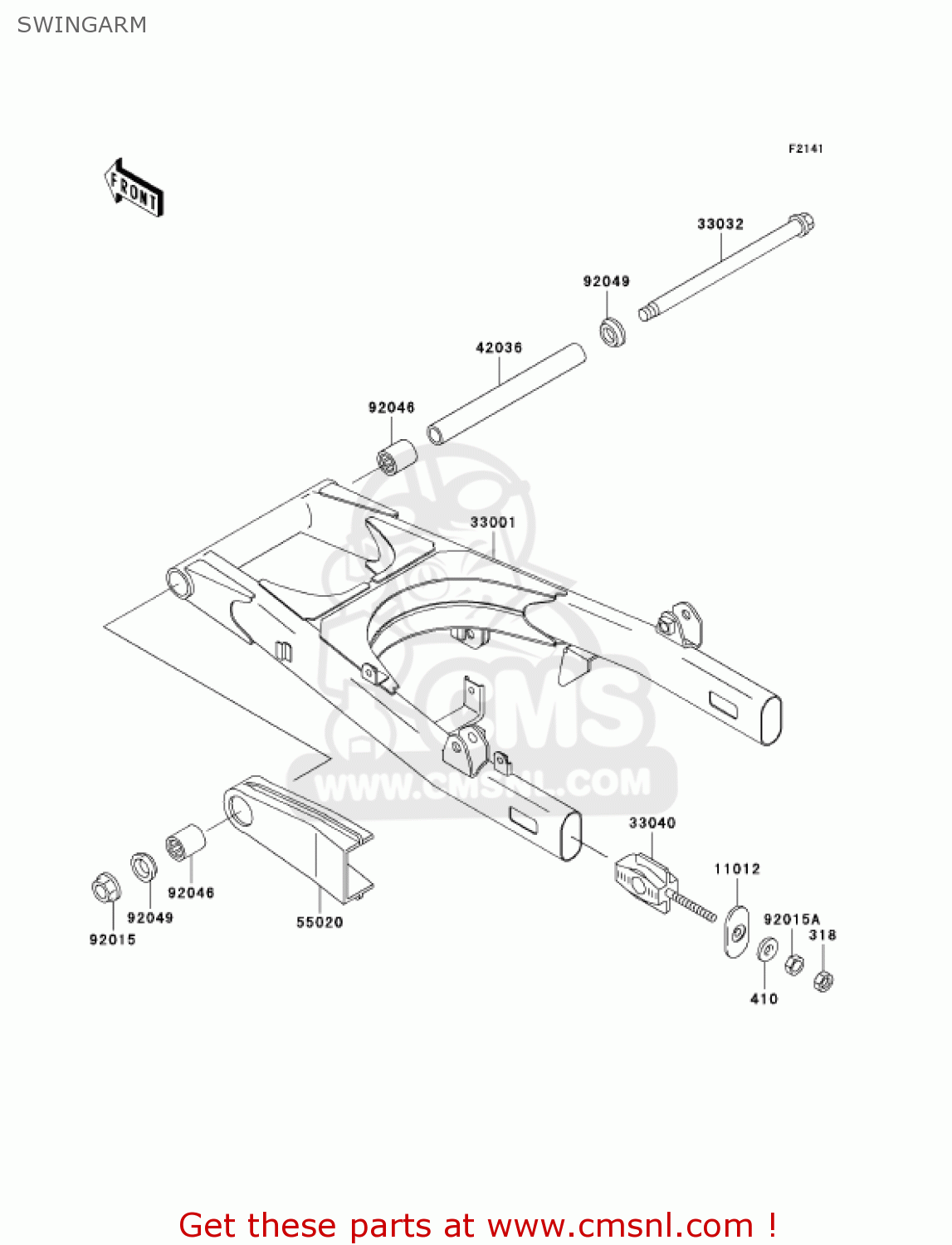 SWINGARM EN500C8 VULCAN500LTD 2003 USA CALIFORNIA CANADA