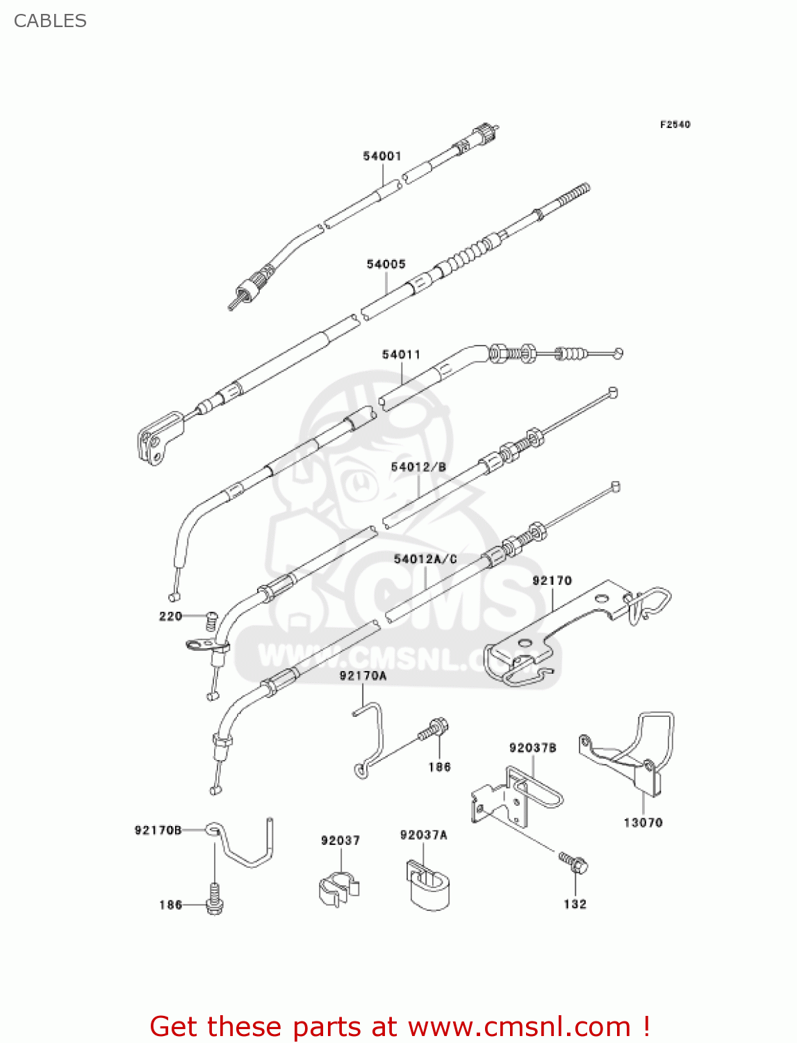 CABLES EN500C8 VULCAN500LTD 2003 USA CALIFORNIA CANADA