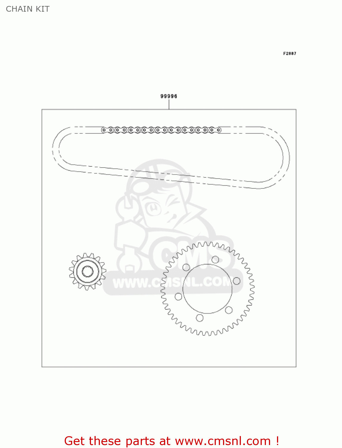 CHAIN KIT EN500C8 VULCAN500LTD 2003 USA CALIFORNIA CANADA