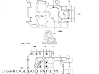 CRANKCASE BOLT PATTERN - EN500C8 VULCAN500LTD 2003 USA CALIFORNIA CANADA