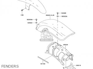 FENDERS - EN500C8 VULCAN500LTD 2003 USA CALIFORNIA CANADA
