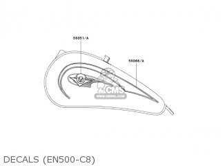 DECALS (EN500-C8) - EN500C8 VULCAN500LTD 2003 USA CALIFORNIA CANADA