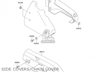 SIDE COVERS/CHAIN COVER - EN500C8 VULCAN500LTD 2003 USA CALIFORNIA CANADA