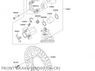 FRONT BRAKE (EN500-C6-C8) - EN500C8 VULCAN500LTD 2003 USA CALIFORNIA CANADA