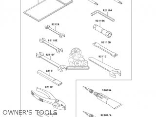 OWNER'S TOOLS - EN500C8 VULCAN500LTD 2003 USA CALIFORNIA CANADA