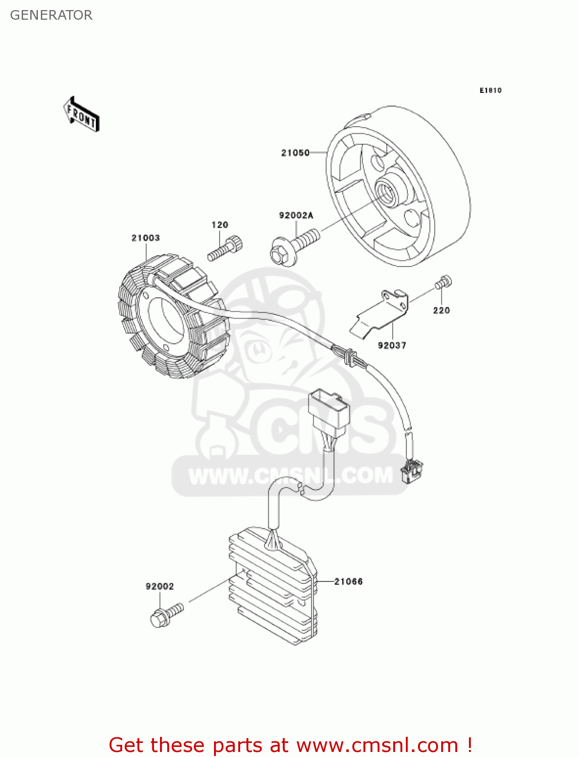 GENERATOR EN500C9 VULCAN500LTD 2004 USA CALIFORNIA CANADA