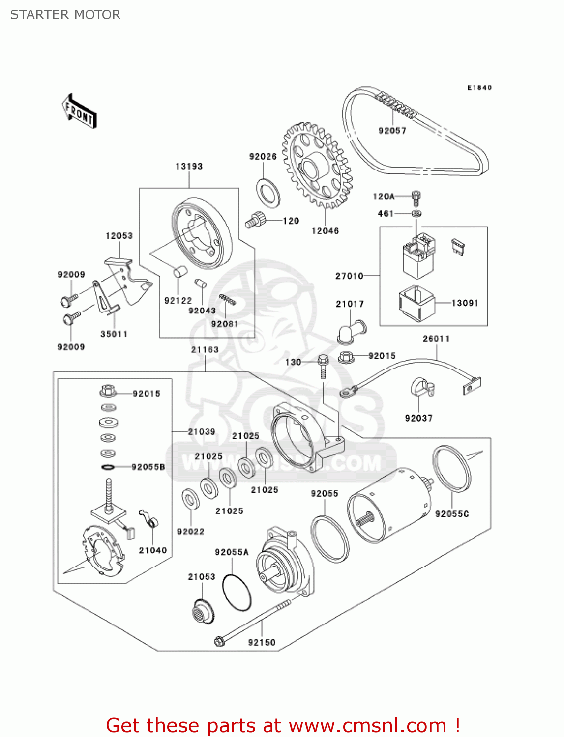 STARTER MOTOR EN500C9 VULCAN500LTD 2004 USA CALIFORNIA CANADA