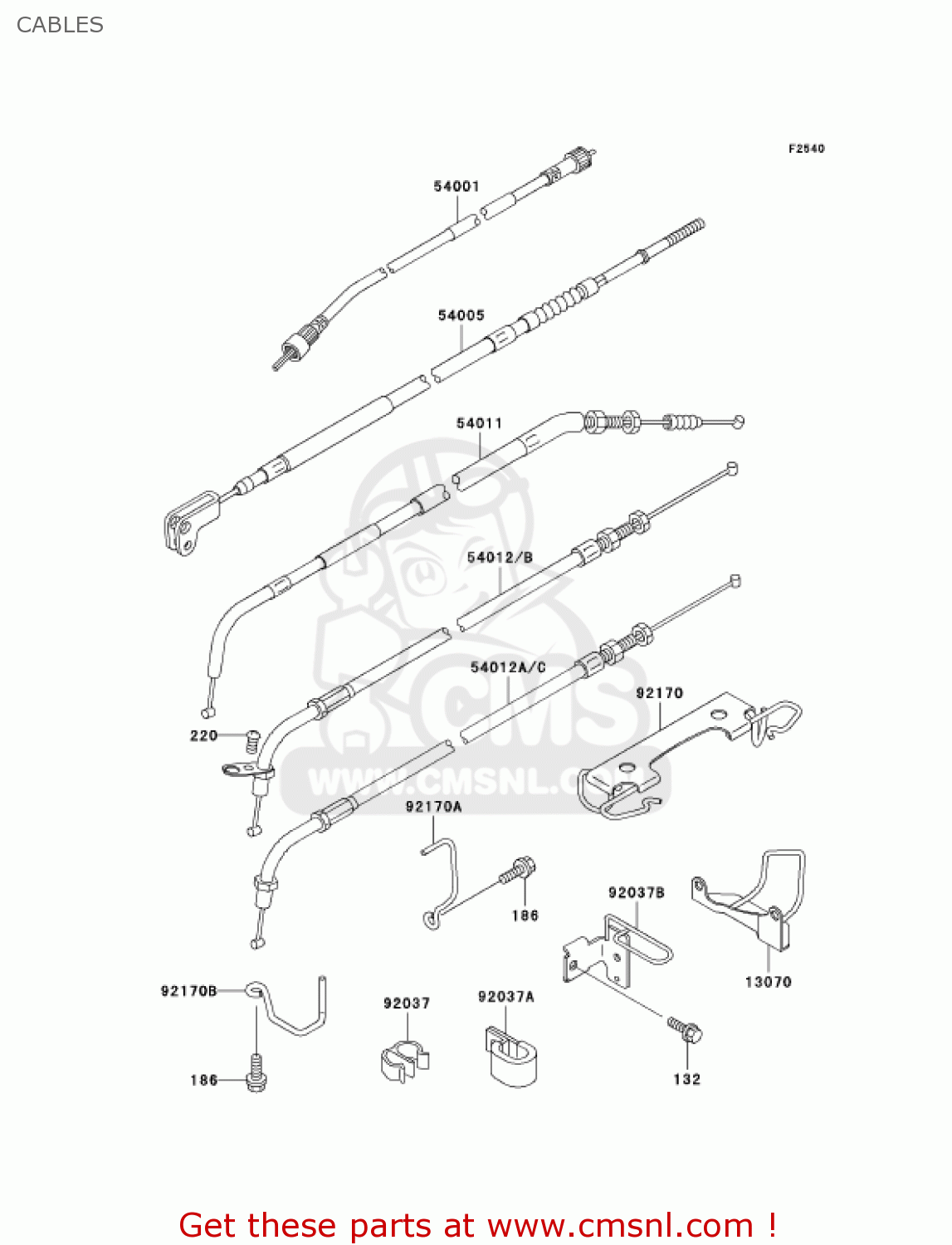 CABLES EN500C9 VULCAN500LTD 2004 USA CALIFORNIA CANADA