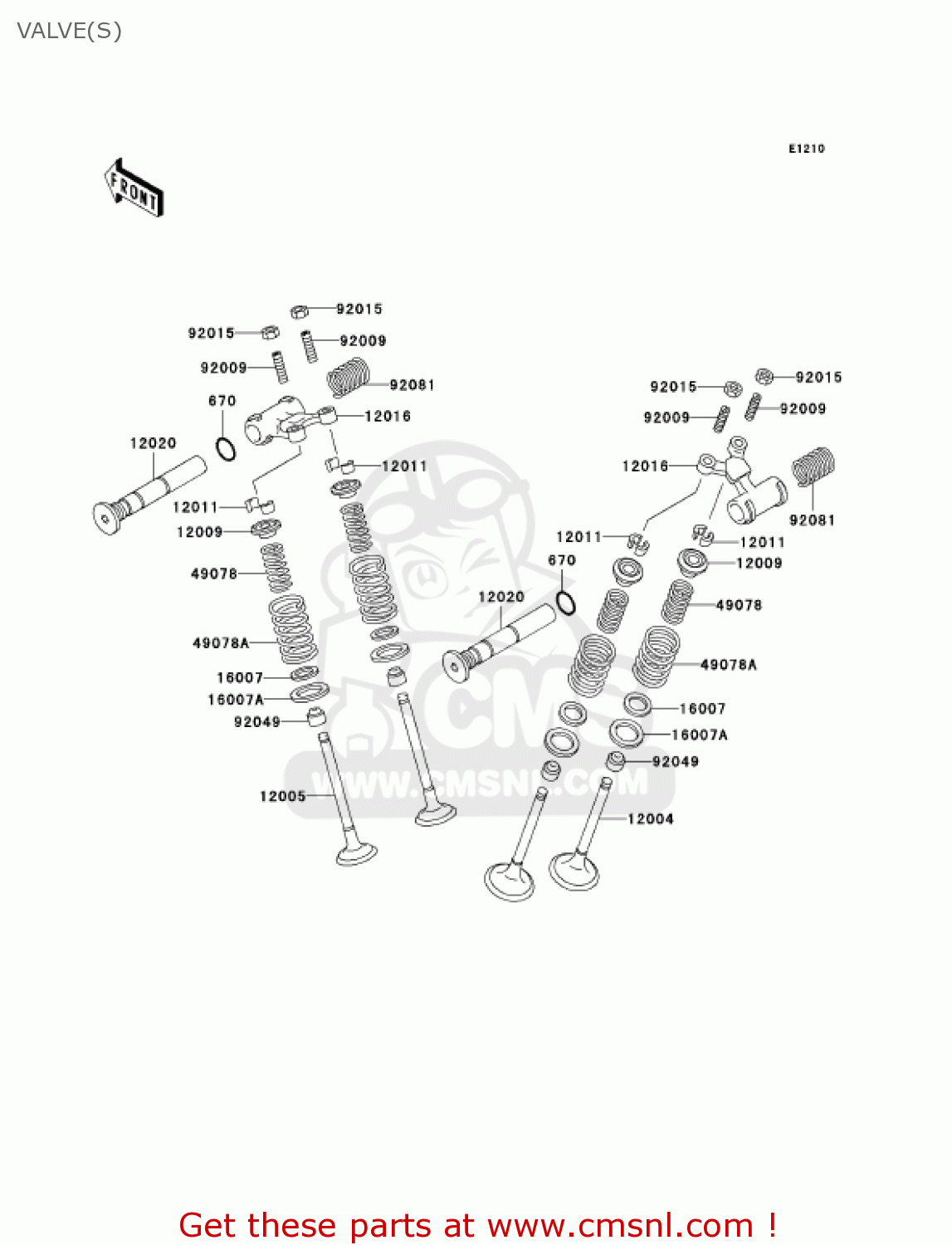 VALVE(S) EN500C9 VULCAN500LTD 2004 USA CALIFORNIA CANADA