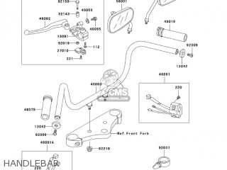 HANDLEBAR - EN500C9 VULCAN500LTD 2004 USA CALIFORNIA CANADA