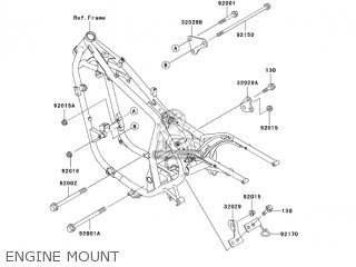 ENGINE MOUNT - EN500C9 VULCAN500LTD 2004 USA CALIFORNIA CANADA