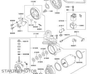 STARTER MOTOR - EN500C9 VULCAN500LTD 2004 USA CALIFORNIA CANADA