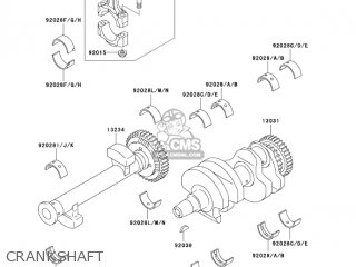 CRANKSHAFT - EN500C9 VULCAN500LTD 2004 USA CALIFORNIA CANADA