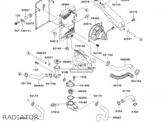 RADIATOR - EN500C9 VULCAN500LTD 2004 USA CALIFORNIA CANADA