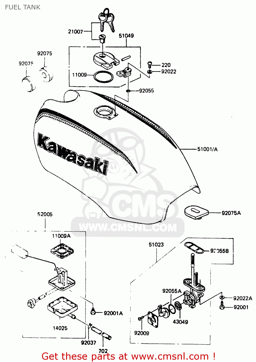 FUEL TANK ER250A1 Z250T 1983 CANADA