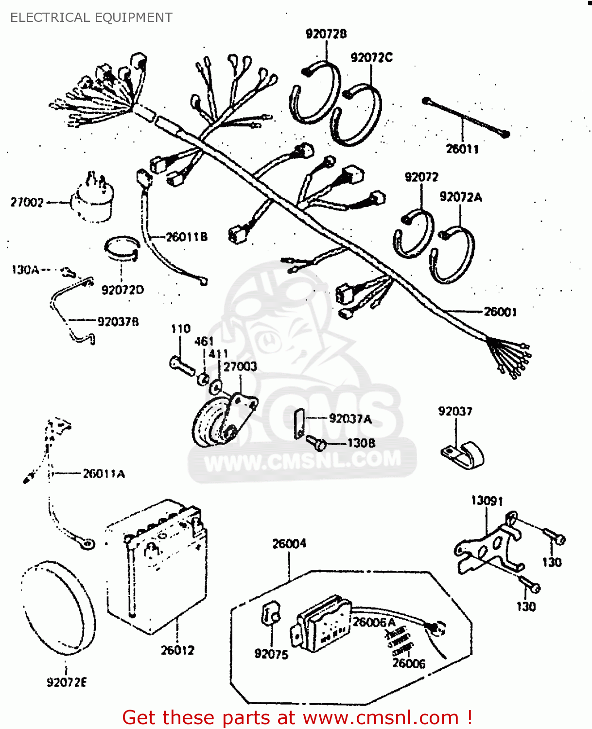 ELECTRICAL EQUIPMENT ER250A1 Z250T 1983 CANADA