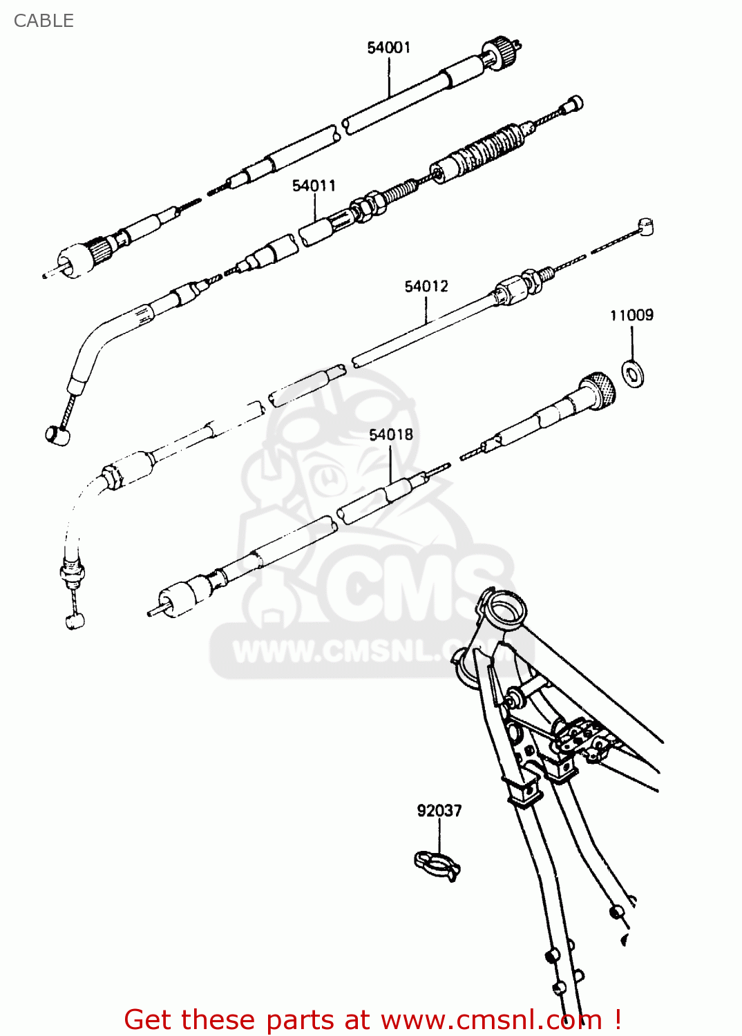 CABLE ER250A1 Z250T 1983 CANADA