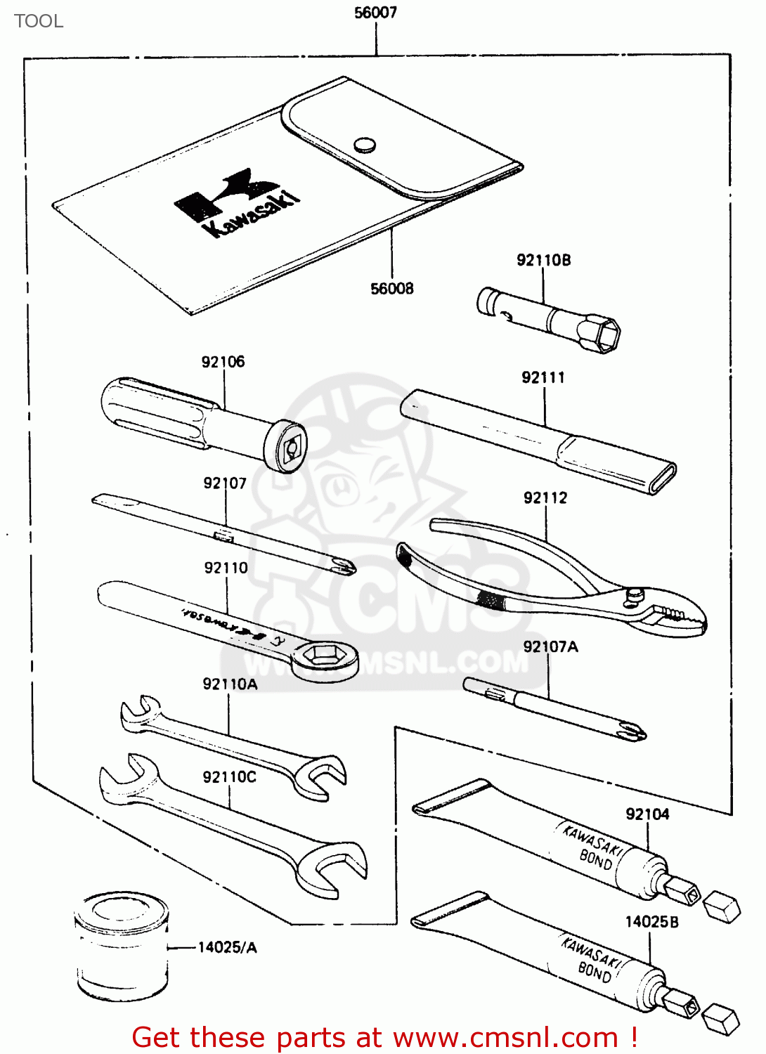 TOOL ER250A1 Z250T 1983 CANADA