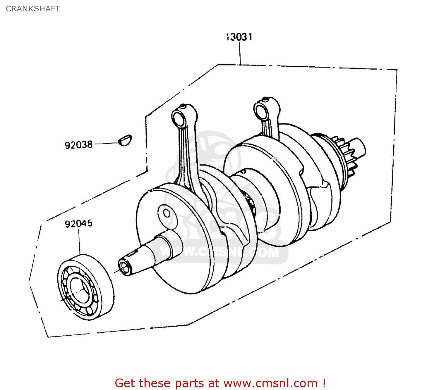 CRANKSHAFT ER250A1 Z250T 1983 CANADA