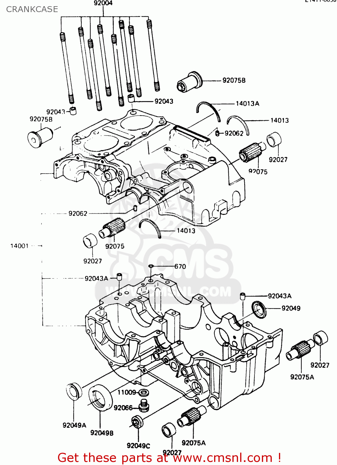 CRANKCASE ER250A1 Z250T 1983 CANADA