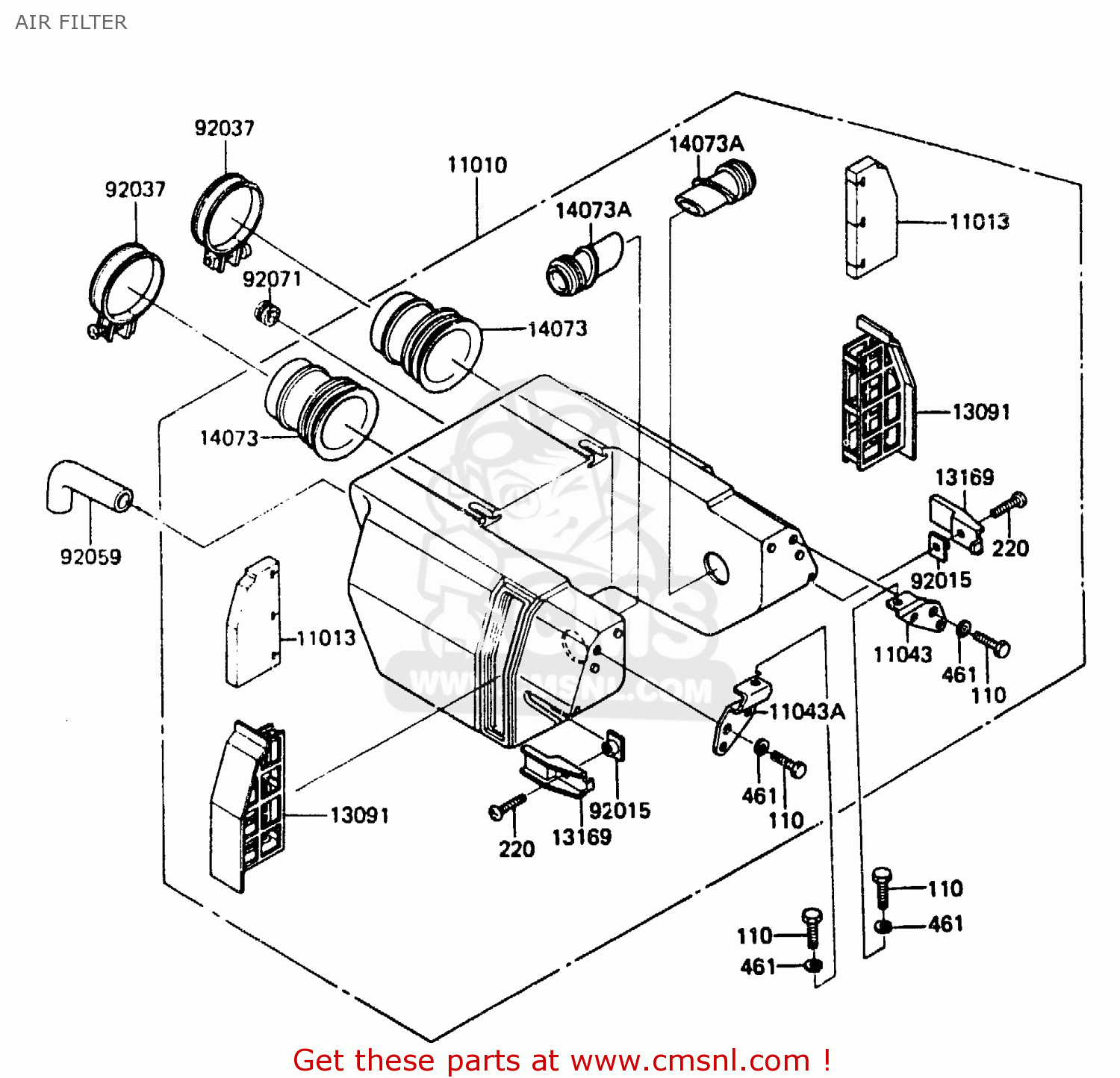 AIR FILTER ER250A1 Z250T 1983 CANADA