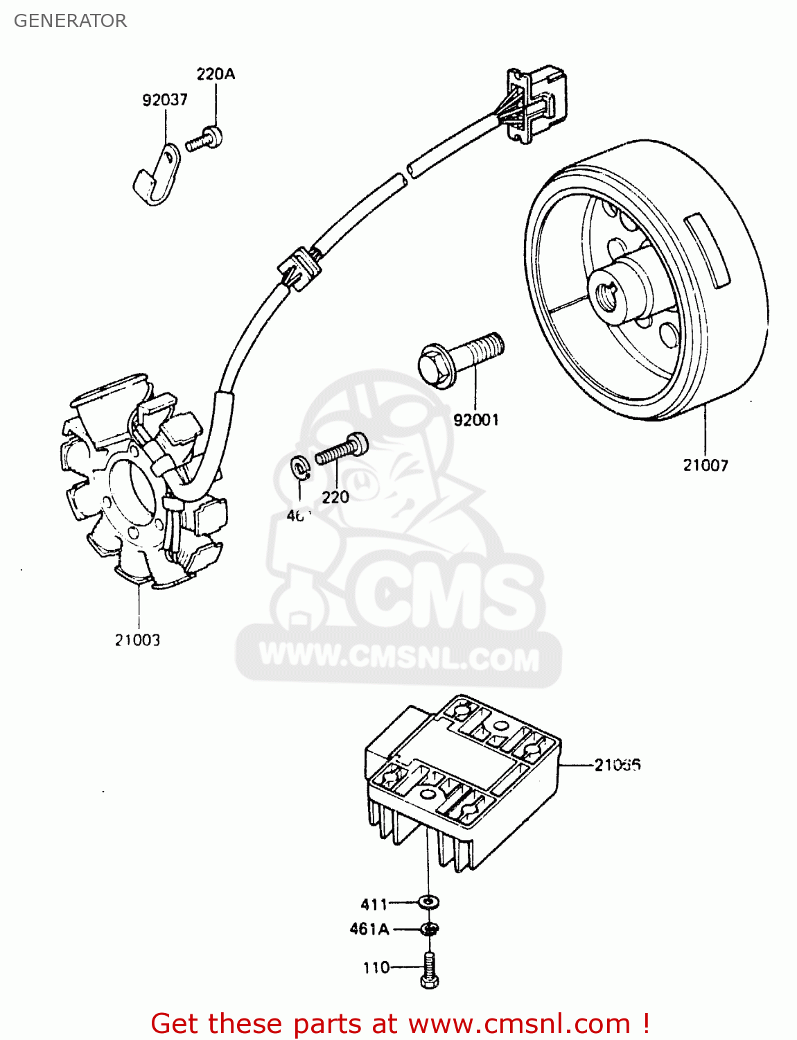 GENERATOR ER250A1 Z250T 1983 CANADA