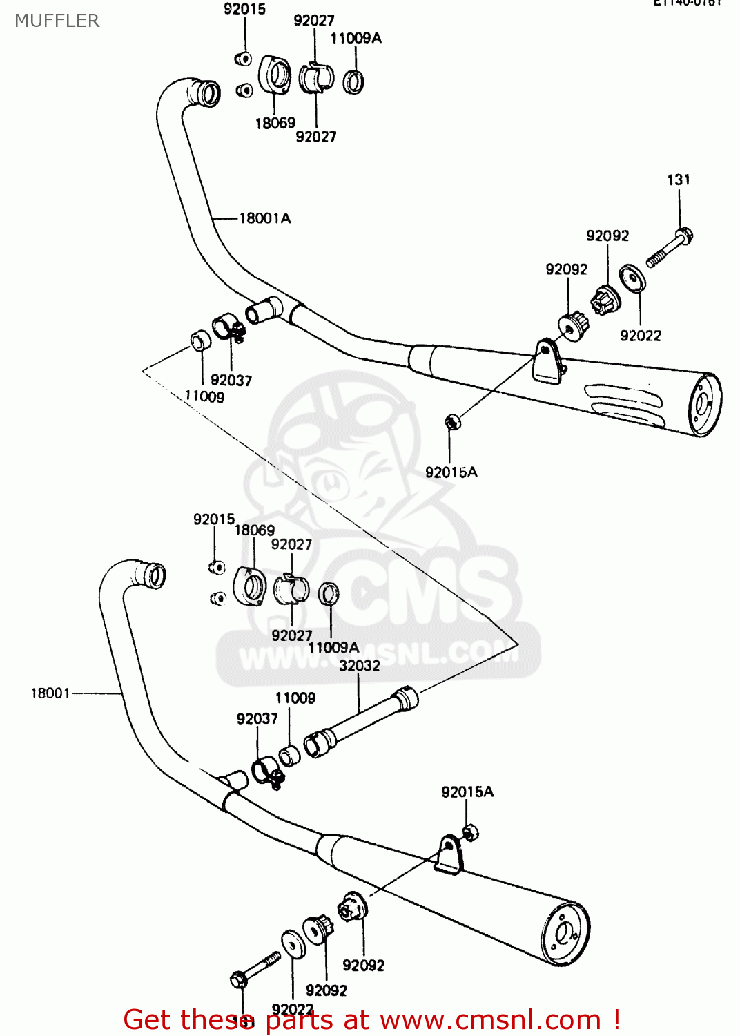 MUFFLER ER250A1 Z250T 1983 CANADA