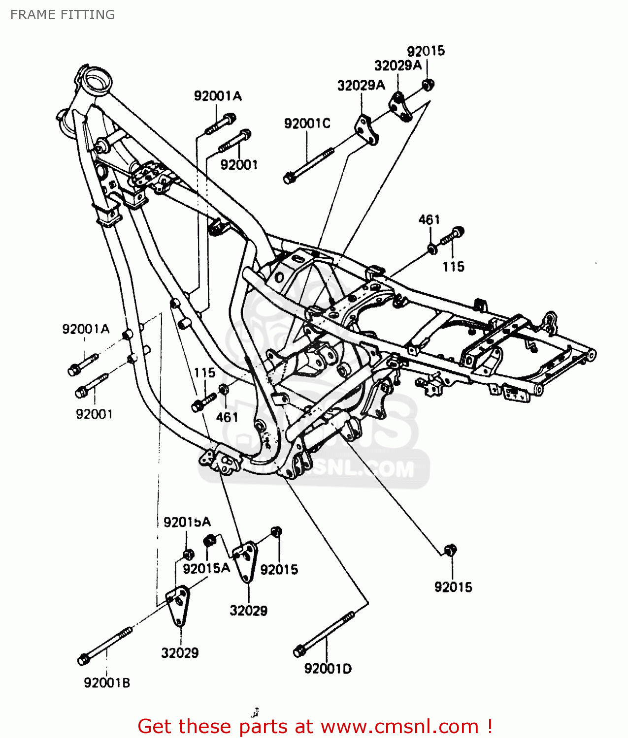 FRAME FITTING ER250A1 Z250T 1983 CANADA
