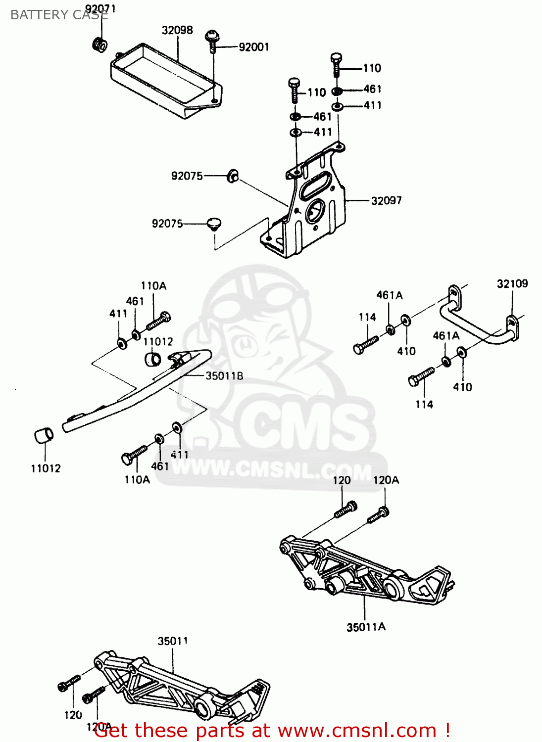 BATTERY CASE ER250A1 Z250T 1983 CANADA
