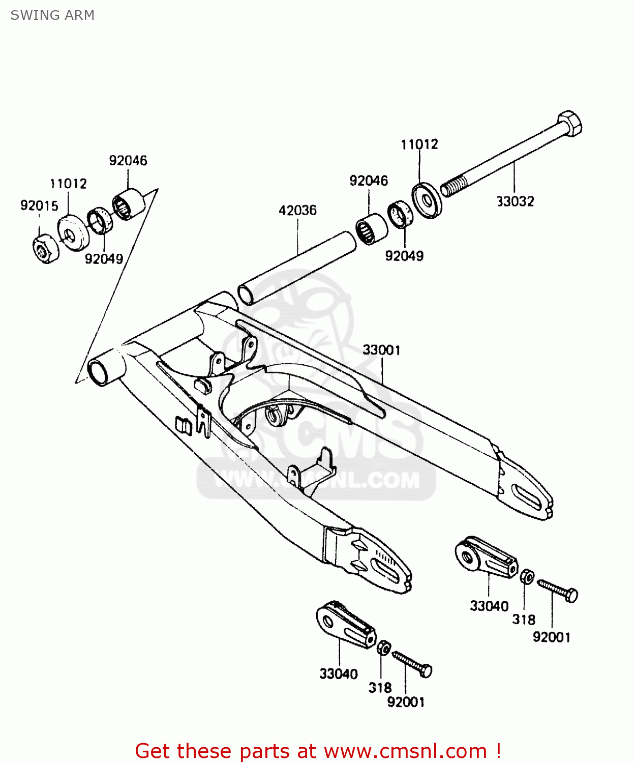 SWING ARM ER250A1 Z250T 1983 CANADA