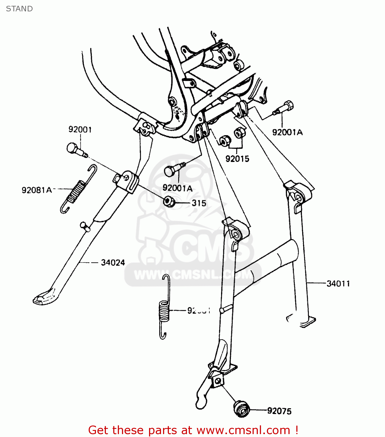 STAND ER250A1 Z250T 1983 CANADA