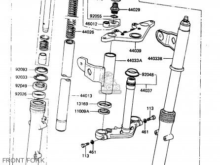 FRONT FORK - ER250A1 Z250T 1983 CANADA