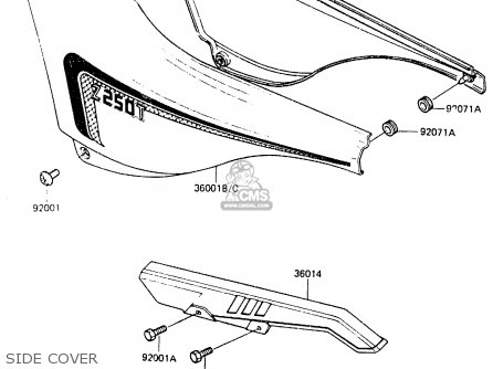 SIDE COVER - ER250A1 Z250T 1983 CANADA
