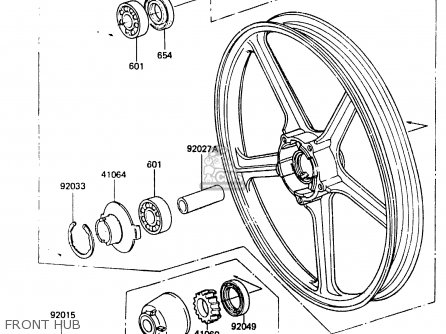 FRONT HUB - ER250A1 Z250T 1983 CANADA