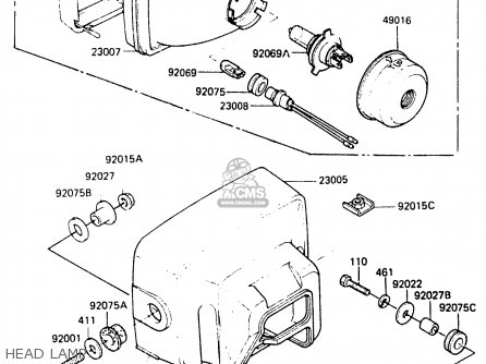 HEAD LAMP - ER250A1 Z250T 1983 CANADA