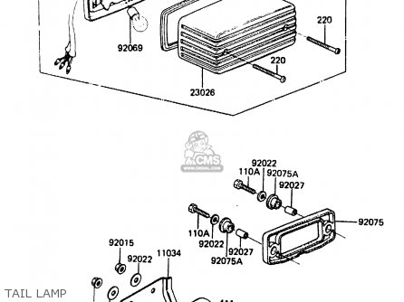 TAIL LAMP - ER250A1 Z250T 1983 CANADA