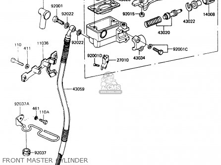 FRONT MASTER CYLINDER - ER250A1 Z250T 1983 CANADA