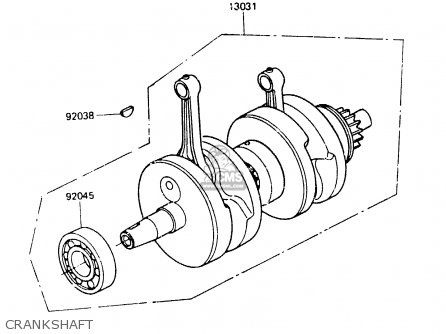 CRANKSHAFT - ER250A1 Z250T 1983 CANADA