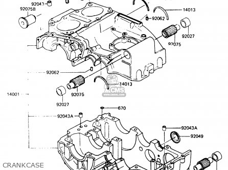CRANKCASE - ER250A1 Z250T 1983 CANADA