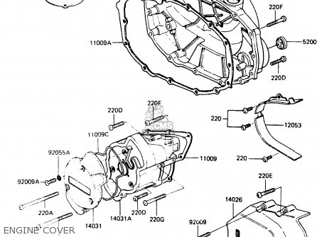 ENGINE COVER - ER250A1 Z250T 1983 CANADA