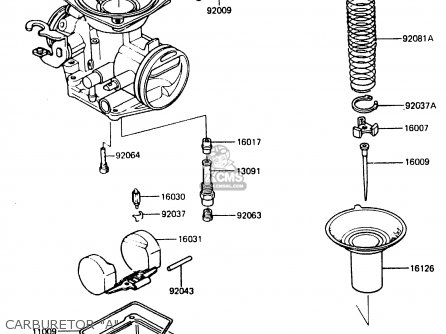 CARBURETOR "A" - ER250A1 Z250T 1983 CANADA