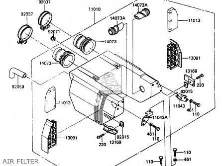 AIR FILTER - ER250A1 Z250T 1983 CANADA