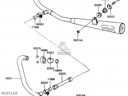 MUFFLER - ER250A1 Z250T 1983 CANADA