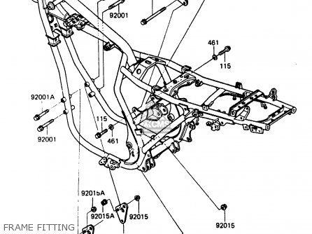 FRAME FITTING - ER250A1 Z250T 1983 CANADA