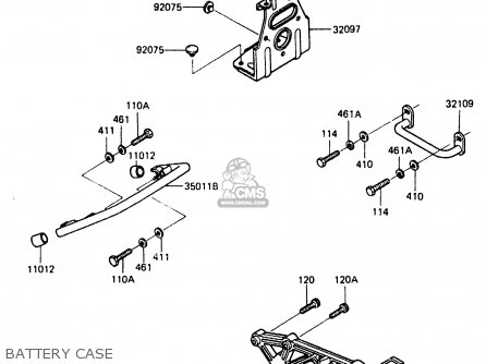 BATTERY CASE - ER250A1 Z250T 1983 CANADA