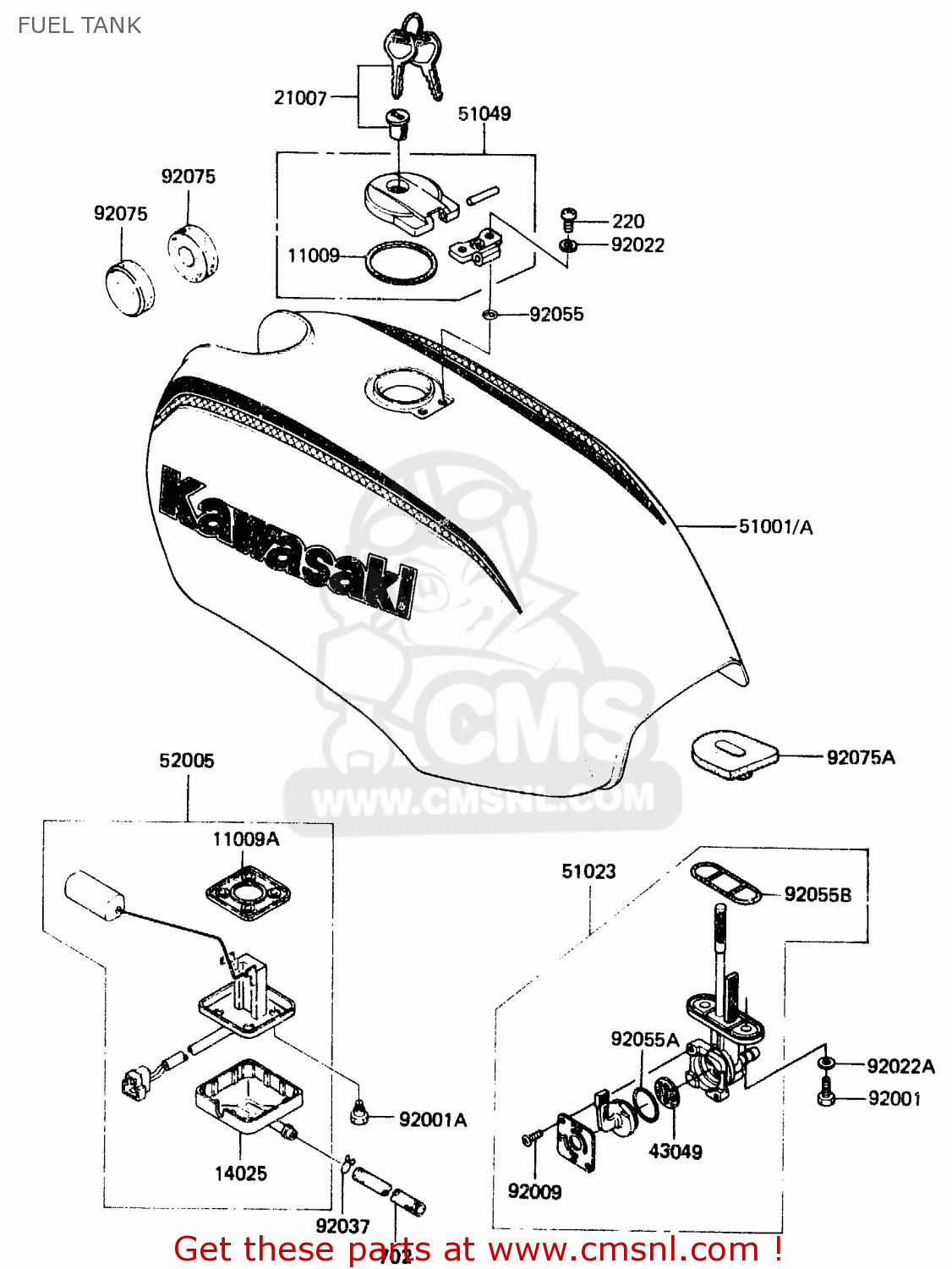 FUEL TANK ER250B1 SCORPION 1983 USA