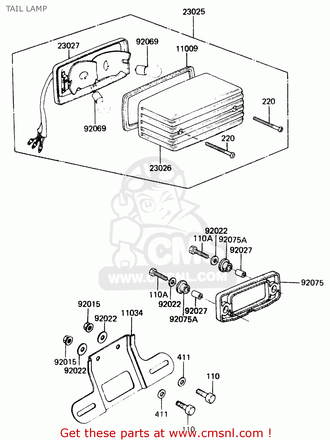 TAIL LAMP ER250B1 SCORPION 1983 USA